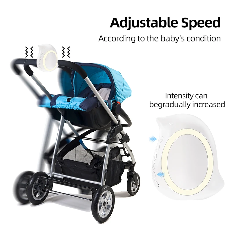 Portable Outdoor Baby Stroller Rocker with Night Light Multi-functional Wireless Bluetooth Sleep Aid Vibrating Soothing Music