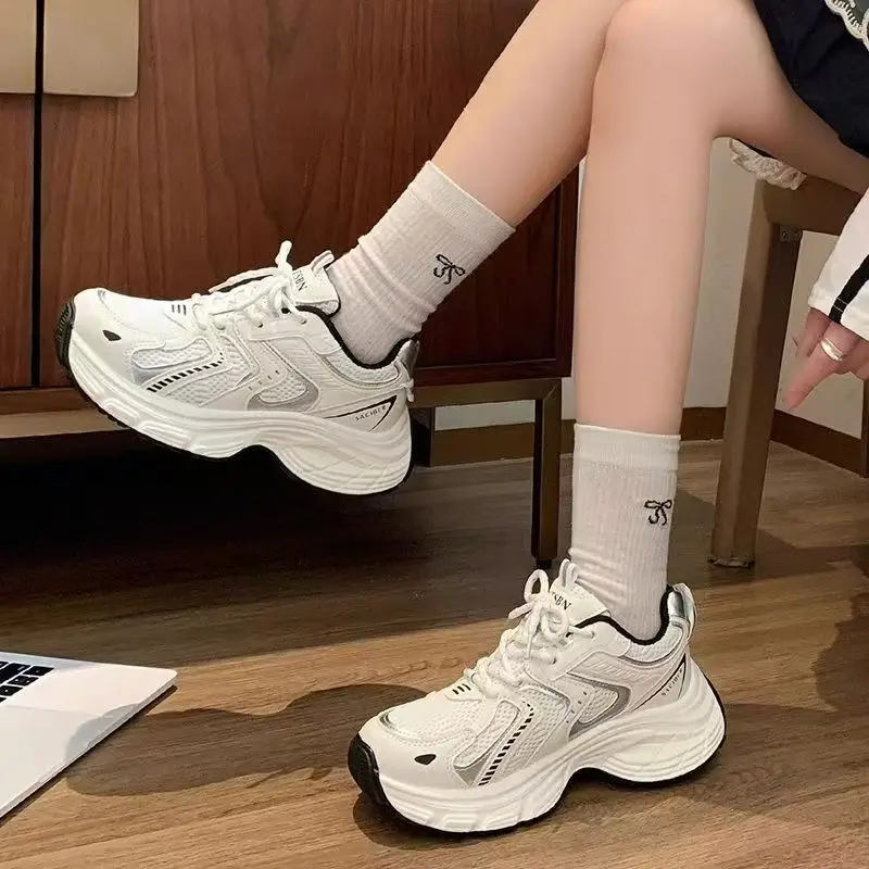 Children Running Shoes Mesh Breathable Kids Sneakers Thick Soft Sole 2026 Brand New Boys Girls Sports Shoes Comfortable Trendy