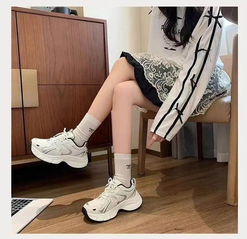 Children Running Shoes Mesh Breathable Kids Sneakers Thick Soft Sole 2026 Brand New Boys Girls Sports Shoes Comfortable Trendy