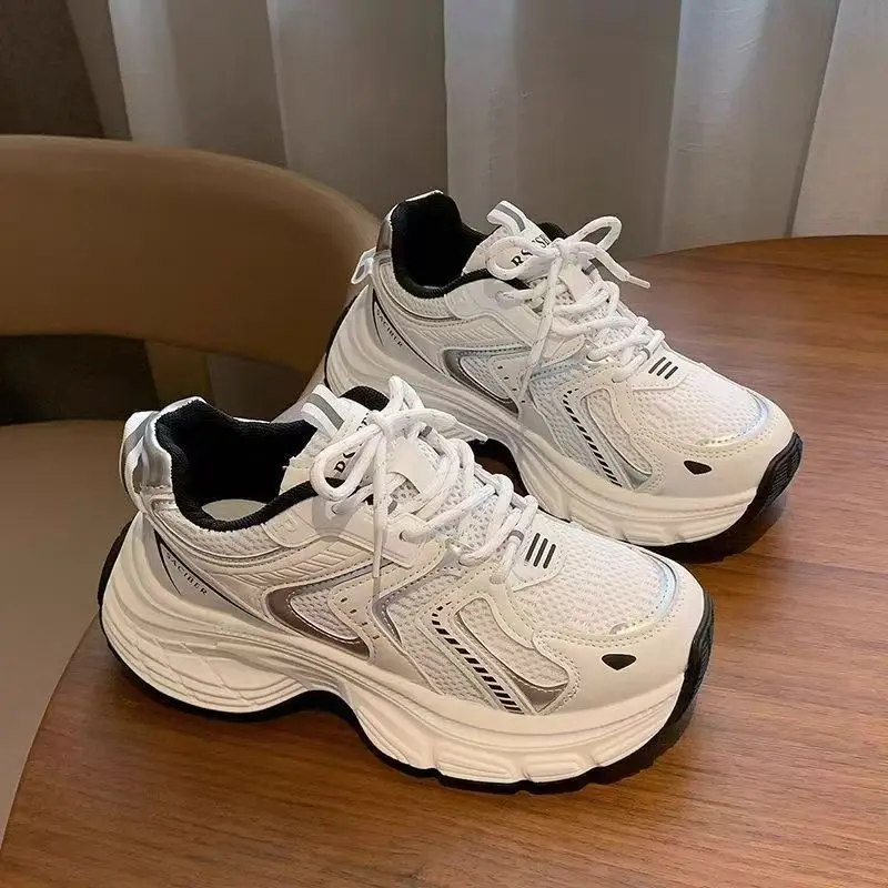 Children Running Shoes Mesh Breathable Kids Sneakers Thick Soft Sole 2026 Brand New Boys Girls Sports Shoes Comfortable Trendy