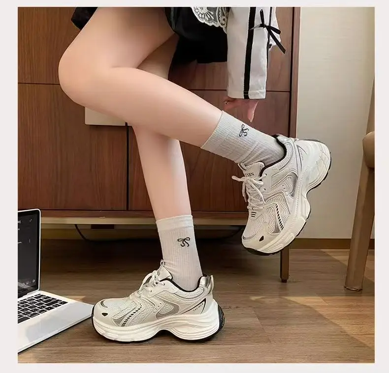 Children Running Shoes Mesh Breathable Kids Sneakers Thick Soft Sole 2026 Brand New Boys Girls Sports Shoes Comfortable Trendy