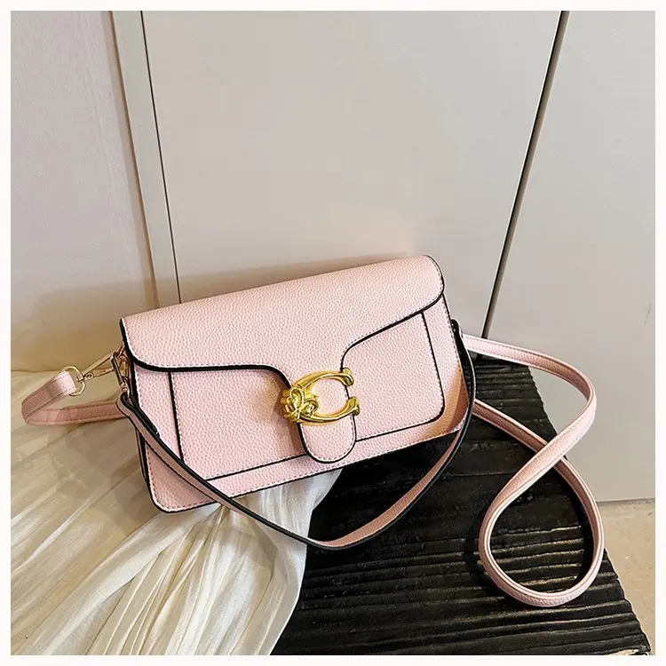 High-End Minimalist Leather Diaper Bag: Elegant Crossbody Handbag For Women With Designer Logo And Large Capacity Vintage Tote