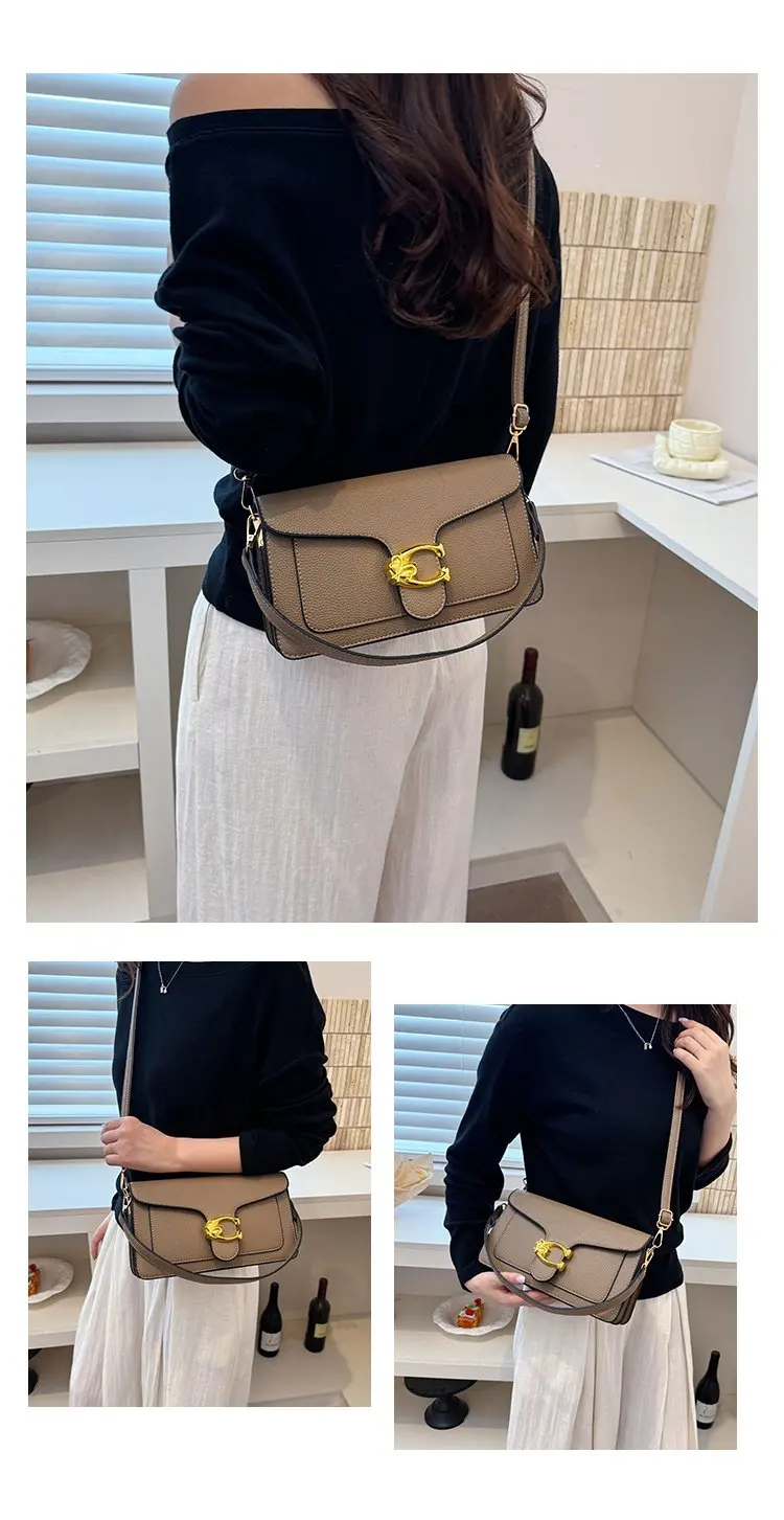 High-End Minimalist Leather Diaper Bag: Elegant Crossbody Handbag For Women With Designer Logo And Large Capacity Vintage Tote