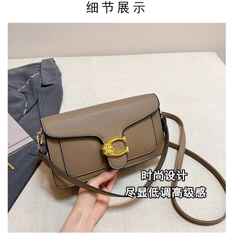 High-End Minimalist Leather Diaper Bag: Elegant Crossbody Handbag For Women With Designer Logo And Large Capacity Vintage Tote