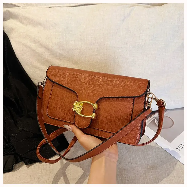 High-End Minimalist Leather Diaper Bag: Elegant Crossbody Handbag For Women With Designer Logo And Large Capacity Vintage Tote