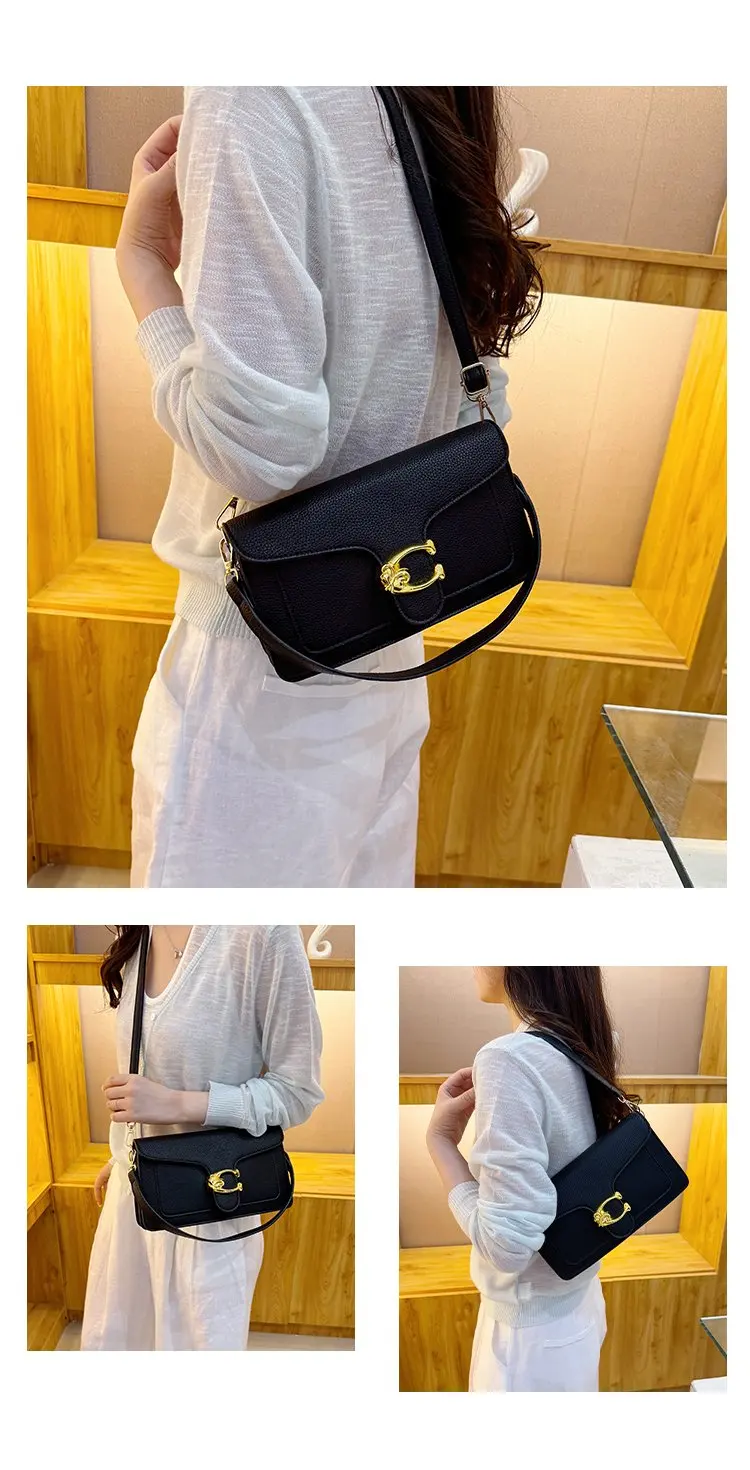 High-End Minimalist Leather Diaper Bag: Elegant Crossbody Handbag For Women With Designer Logo And Large Capacity Vintage Tote