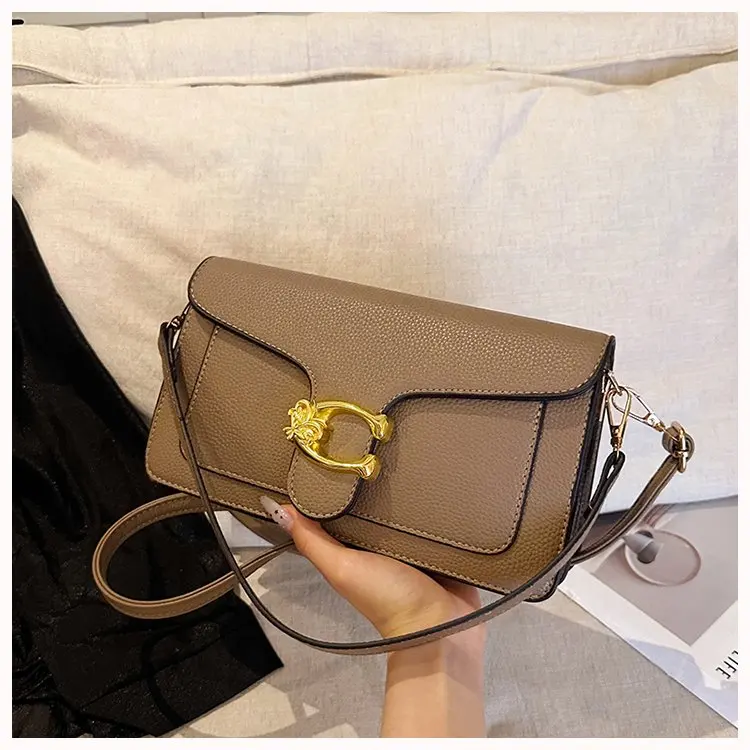 High-End Minimalist Leather Diaper Bag: Elegant Crossbody Handbag For Women With Designer Logo And Large Capacity Vintage Tote