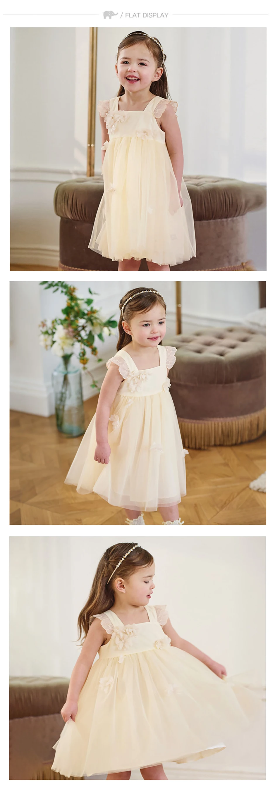 Dave Bella Girls Mesh Party Princess Dress Children Embroidery Sleeveless Ball Gown Dress Sweet Wedding Birthday DB2261852