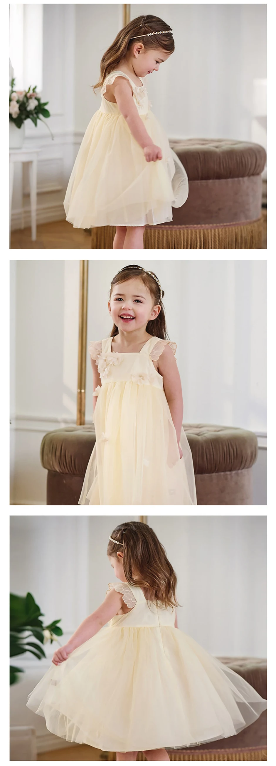 Dave Bella Girls Mesh Party Princess Dress Children Embroidery Sleeveless Ball Gown Dress Sweet Wedding Birthday DB2261852