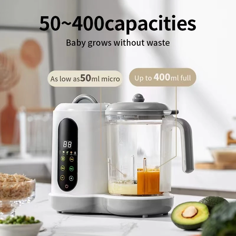 Multifunctional Baby Food Maker Supplementary Food Processor Kids Food Mill Steaming Stirring Warming Cooking Machine