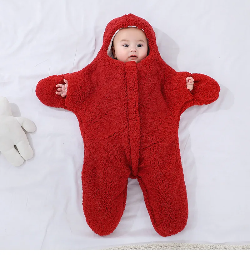 Autumn and Winter New Baby Plush Climbing Clothes Baby Warm and Thick Cartoon Dog Rabbit Cute Cotton Clothes for 0-2 Years