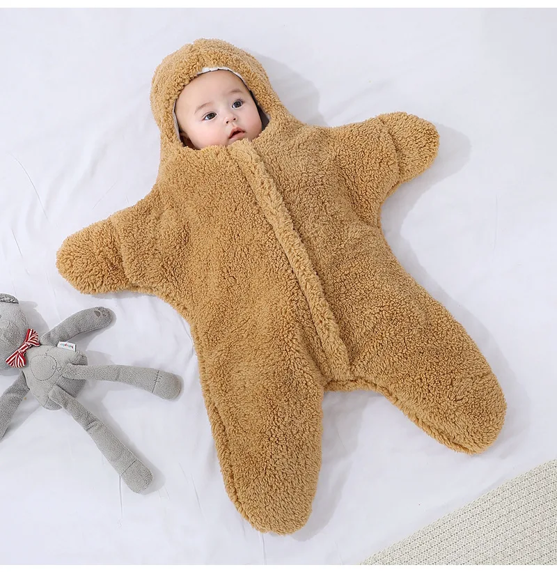 Autumn and Winter New Baby Plush Climbing Clothes Baby Warm and Thick Cartoon Dog Rabbit Cute Cotton Clothes for 0-2 Years