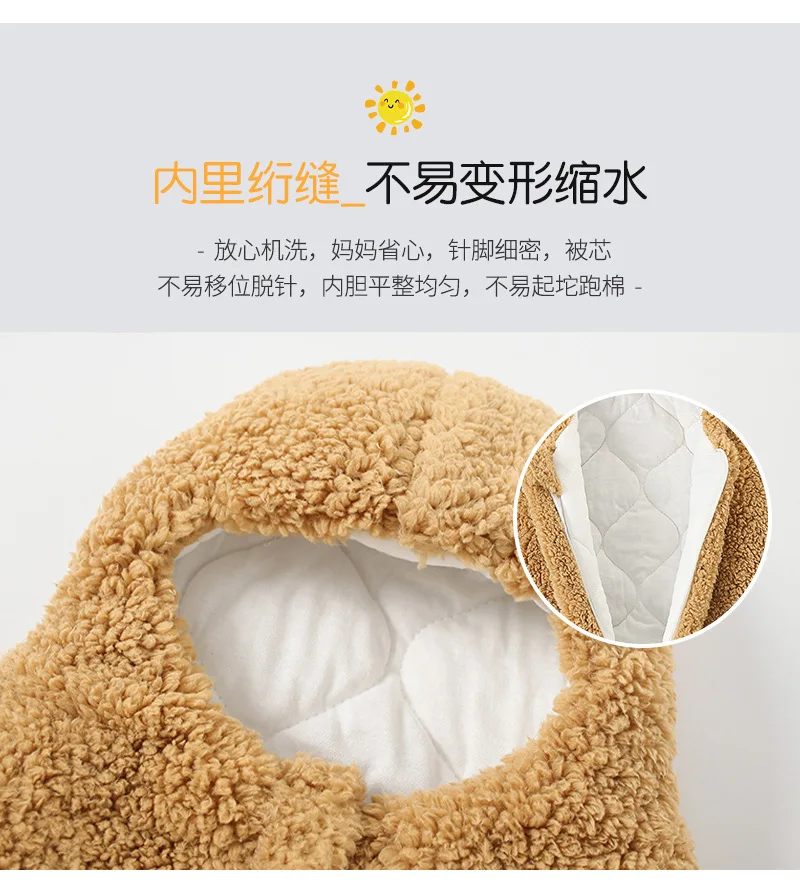 Autumn and Winter New Baby Plush Climbing Clothes Baby Warm and Thick Cartoon Dog Rabbit Cute Cotton Clothes for 0-2 Years