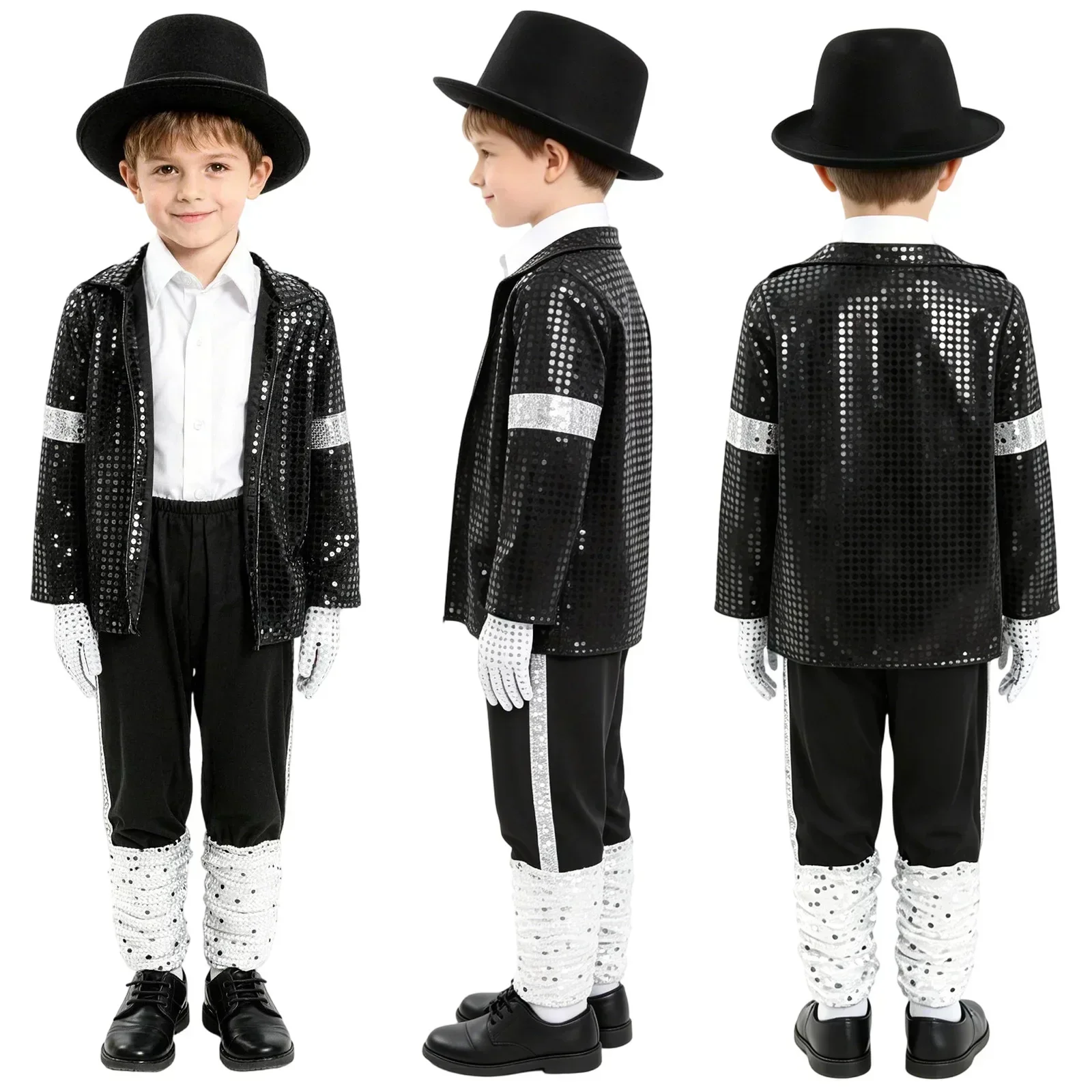 Kids Hip Hop Stage Performance Outfit Boys Retro Dance Costume Red Jacket Piano Print Shirt Pants Set Halloween Carnival Clothes