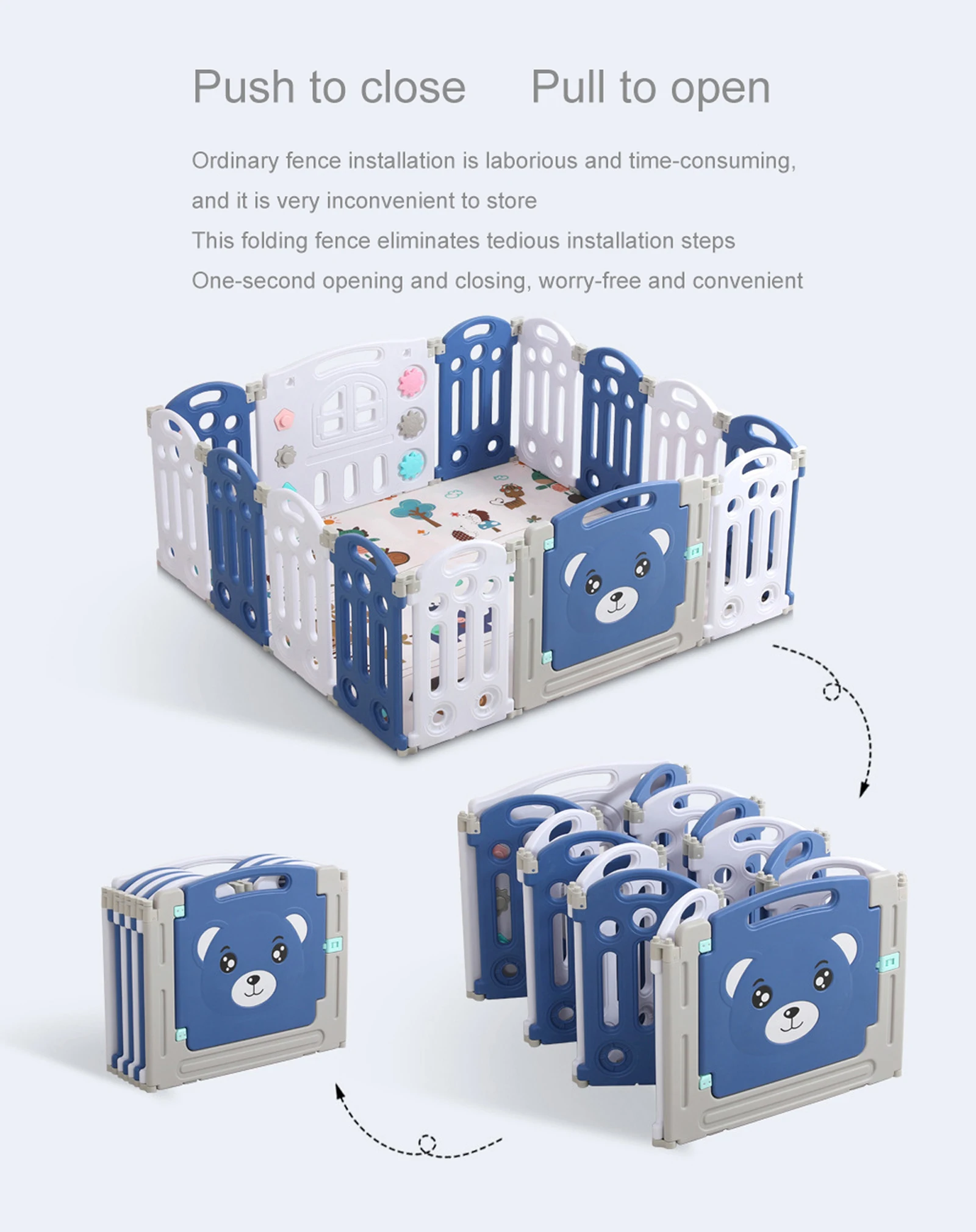 Baby Fence Baby Toy Baby Playground Multi Functional Child Activities Park Safety and Interesting Playpen with Guardrail Infant Fence Have 20 Modes Can Choose Single Piece Thickening and Stable Upgrade High Quality