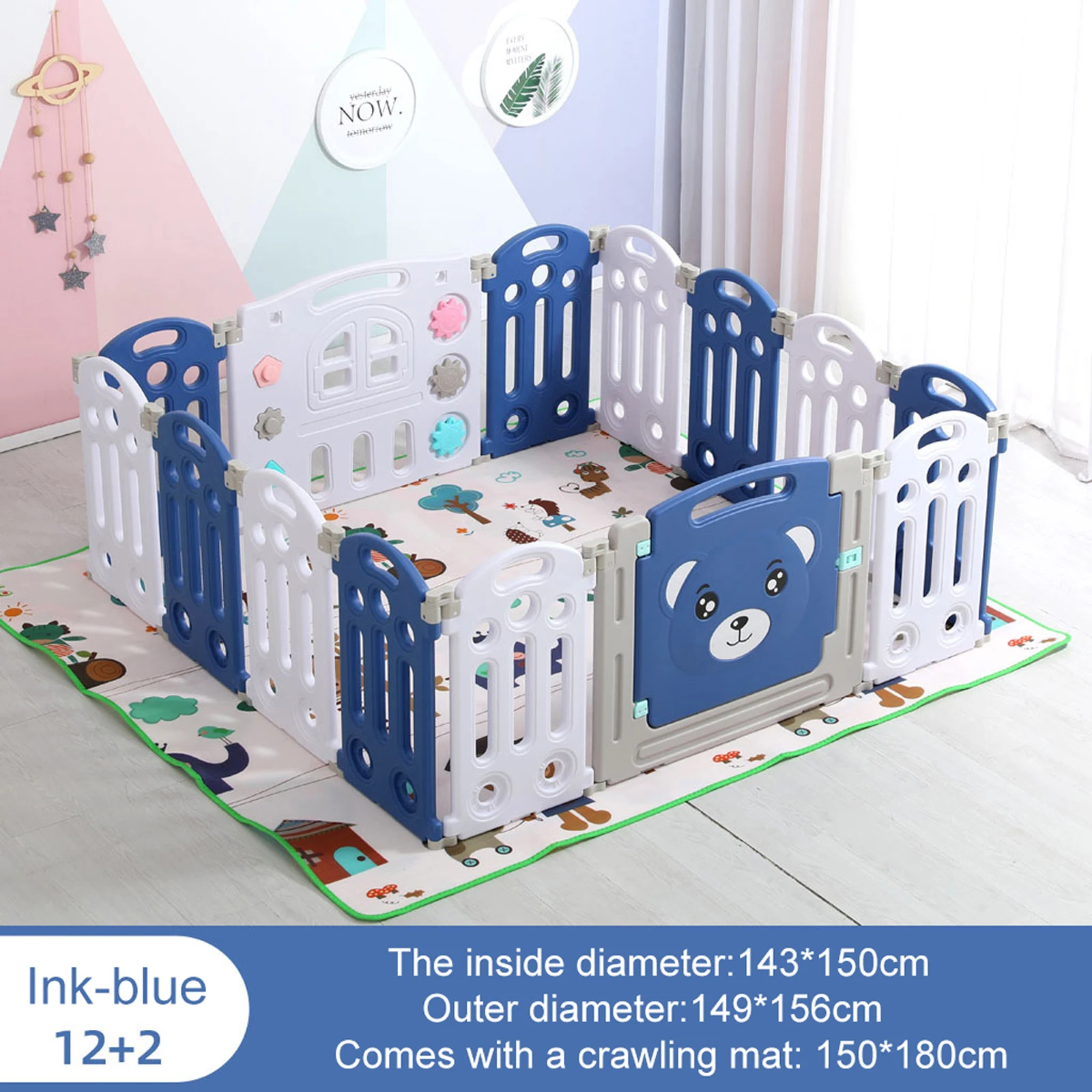 Baby Fence Baby Toy Baby Playground Multi Functional Child Activities Park Safety and Interesting Playpen with Guardrail Infant Fence Have 20 Modes Can Choose Single Piece Thickening and Stable Upgrade High Quality