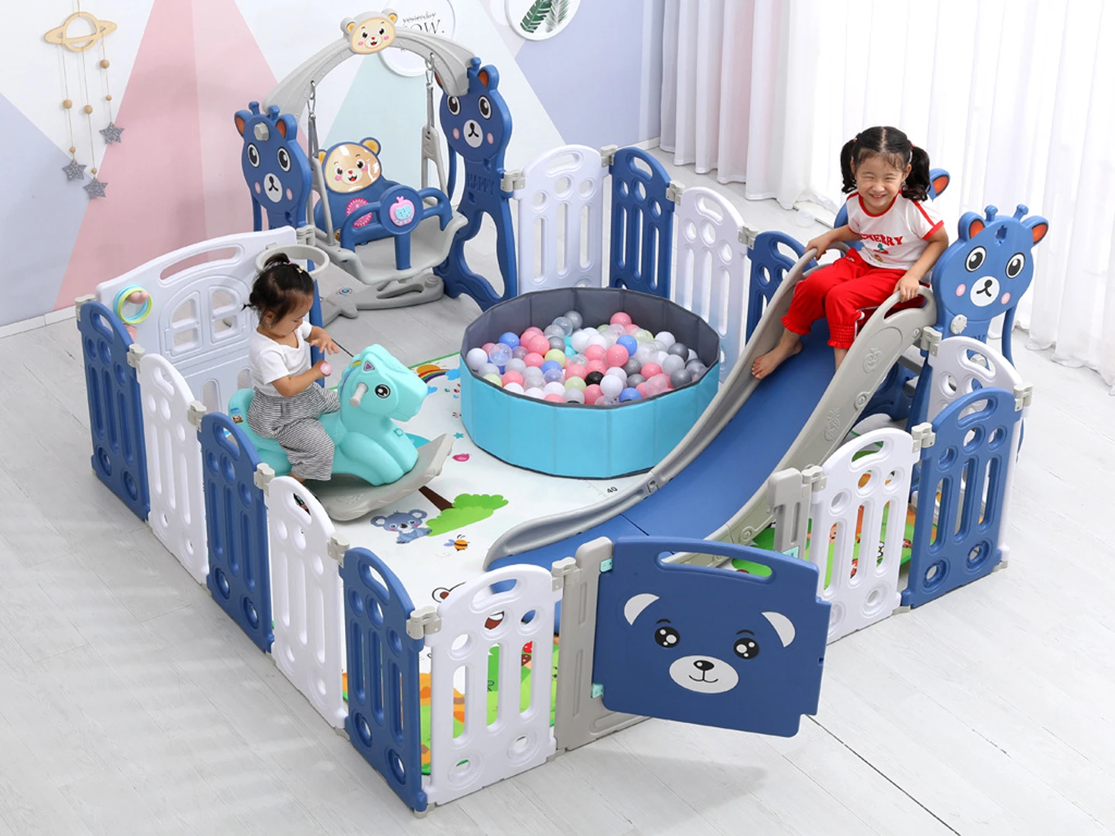 Baby Fence Baby Toy Baby Playground Multi Functional Child Activities Park Safety and Interesting Playpen with Guardrail Infant Fence Have 20 Modes Can Choose Single Piece Thickening and Stable Upgrade High Quality