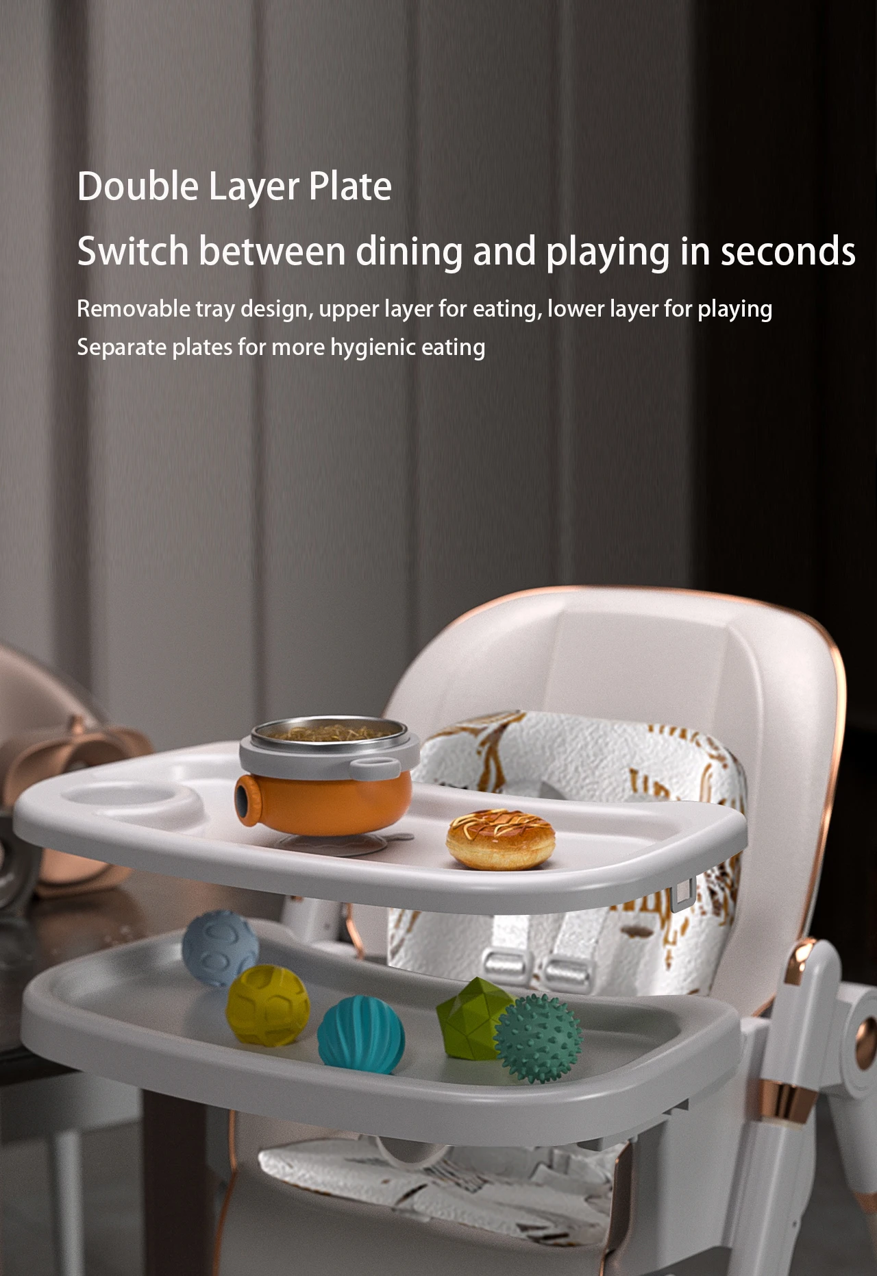 Baby High Chair Baby Dinner Table Chair Multi Functional Infant High Chair