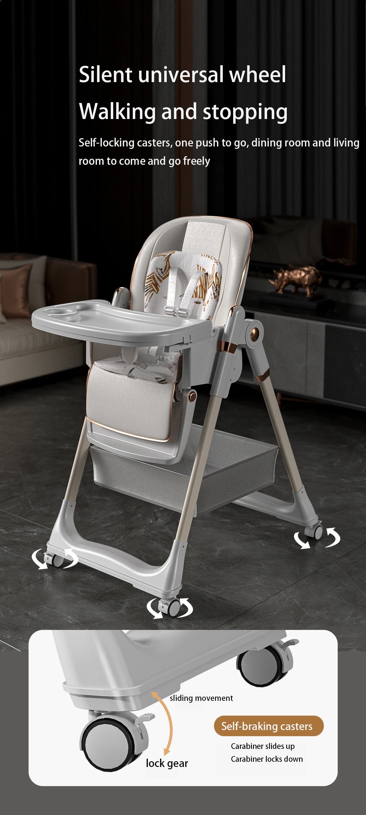 Baby High Chair Baby Dinner Table Chair Multi Functional Infant High Chair