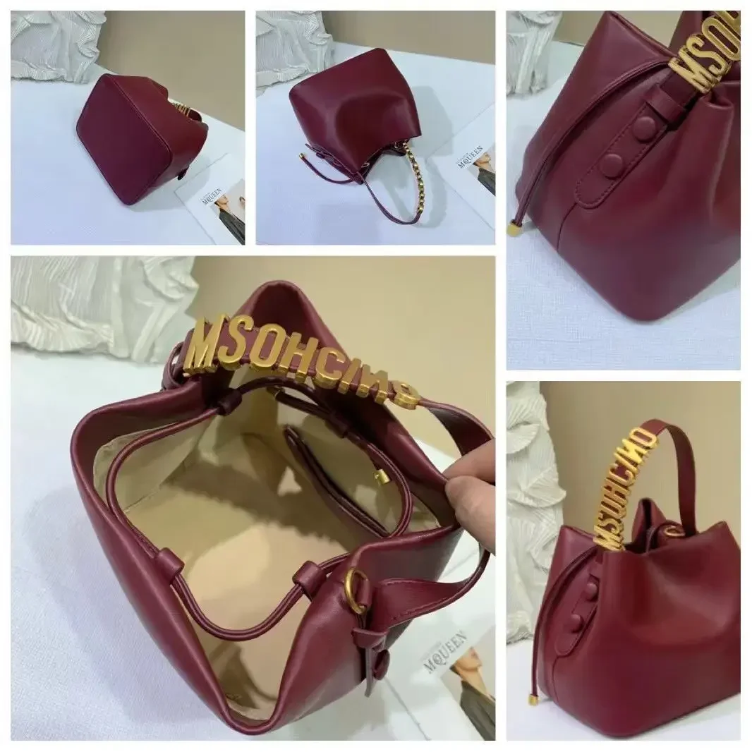 2026 New Women's Solid Color Single Shoulder Handbag Famous Luxury Designer Metal Buckle Large Capacity Diaper Bag