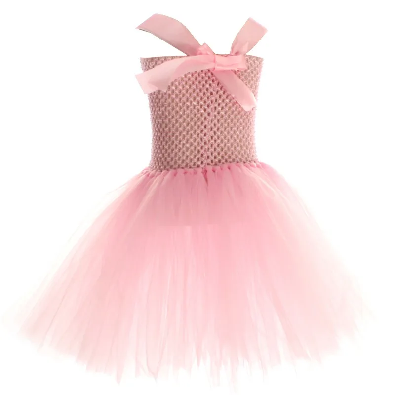 Cute Pink Axolotl Tulle Tutu Dress for Girls, Kids Cartoon Outfit for Stage Shows, Gorgeous Clothing for Halloween and Carnival
