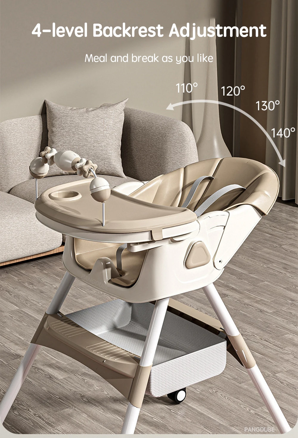 PANGDUBE Baby Feeding Chair Foldable Baby Feeding Chair Foldable Baby Feeding Seat Toddler Dining Chair Multifunctional Low Baby Play Chair