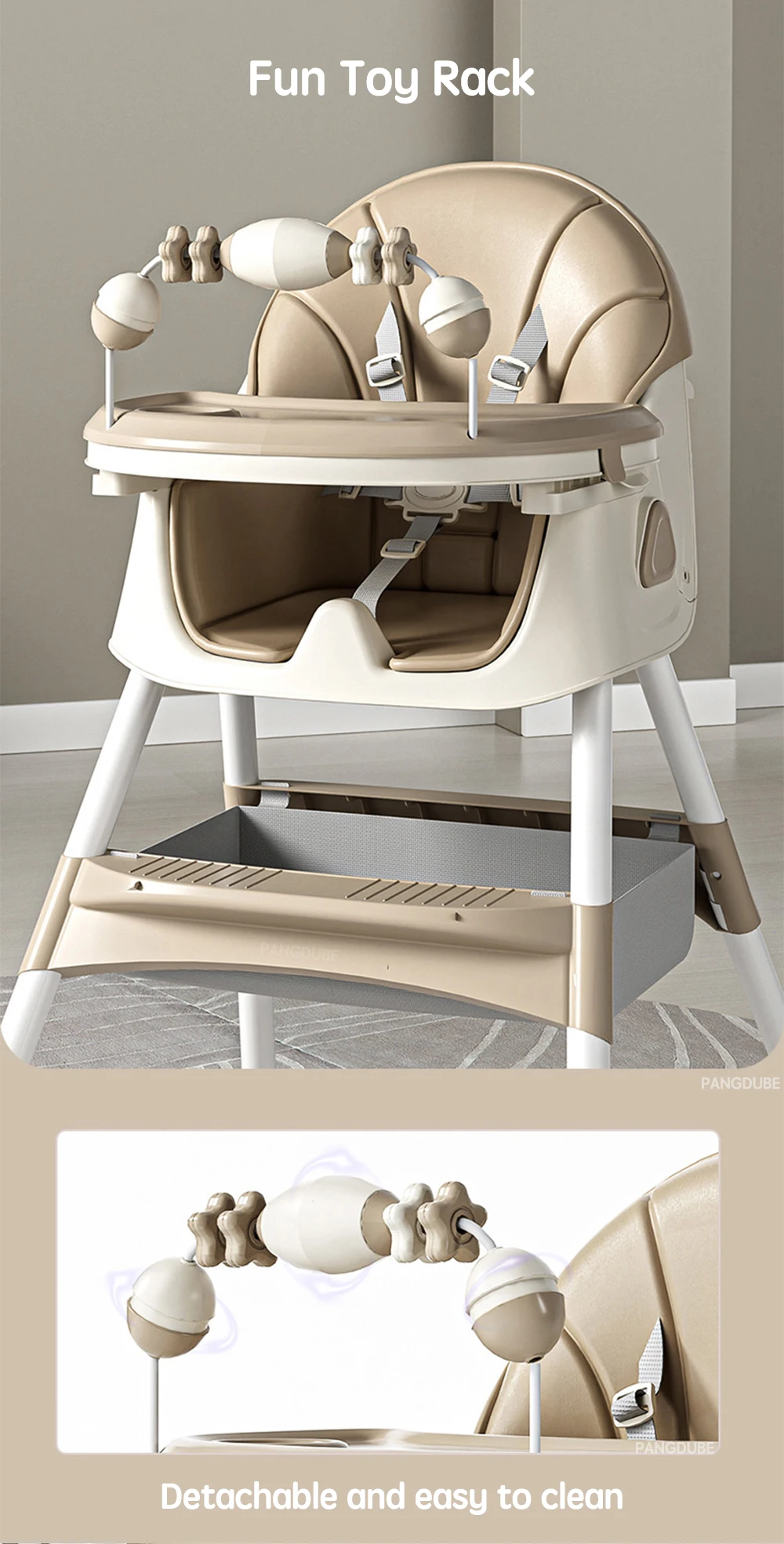 PANGDUBE Baby Feeding Chair Foldable Baby Feeding Chair Foldable Baby Feeding Seat Toddler Dining Chair Multifunctional Low Baby Play Chair