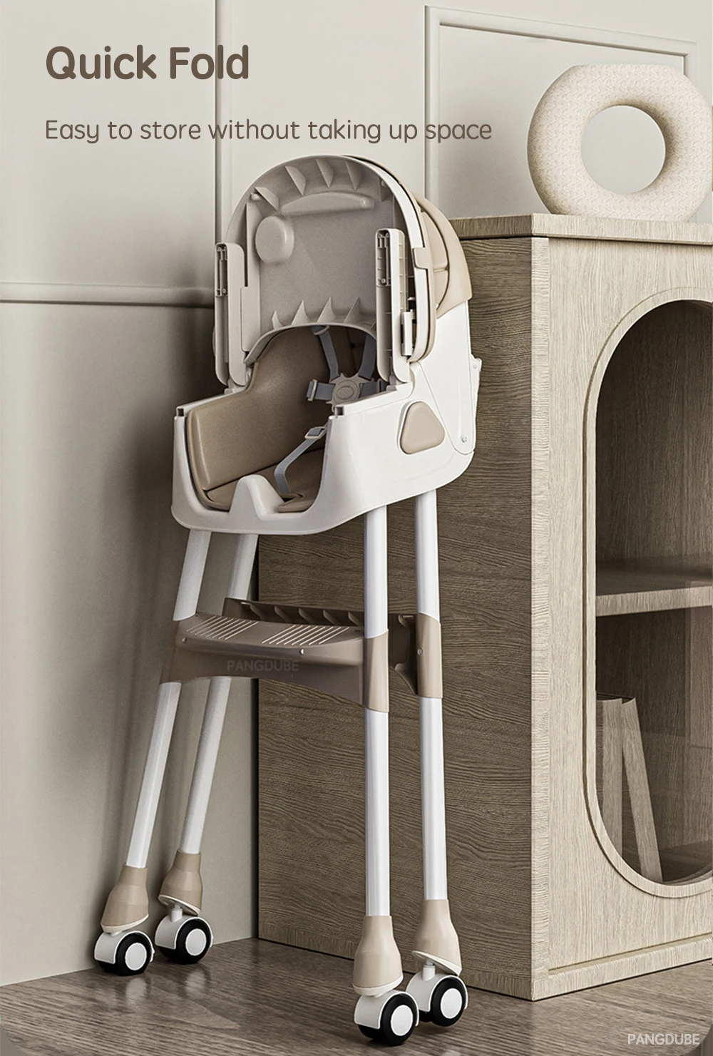 PANGDUBE Baby Feeding Chair Foldable Baby Feeding Chair Foldable Baby Feeding Seat Toddler Dining Chair Multifunctional Low Baby Play Chair