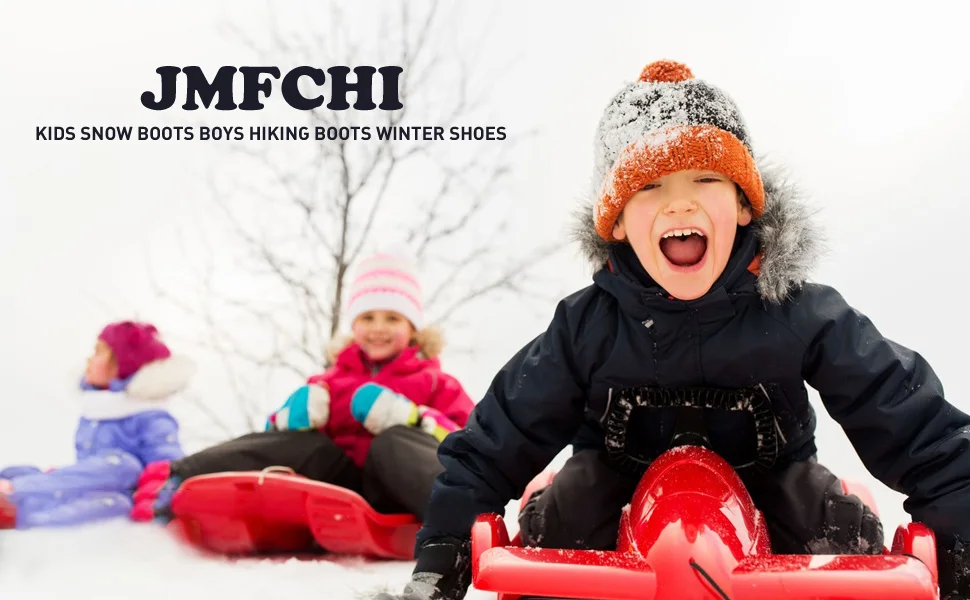 Kids Hiking Boots Outdoor Walking Climbing Sneaker Comfortable Snow Shoes Antiskid Steel Buckle Sole for Boys And Girls