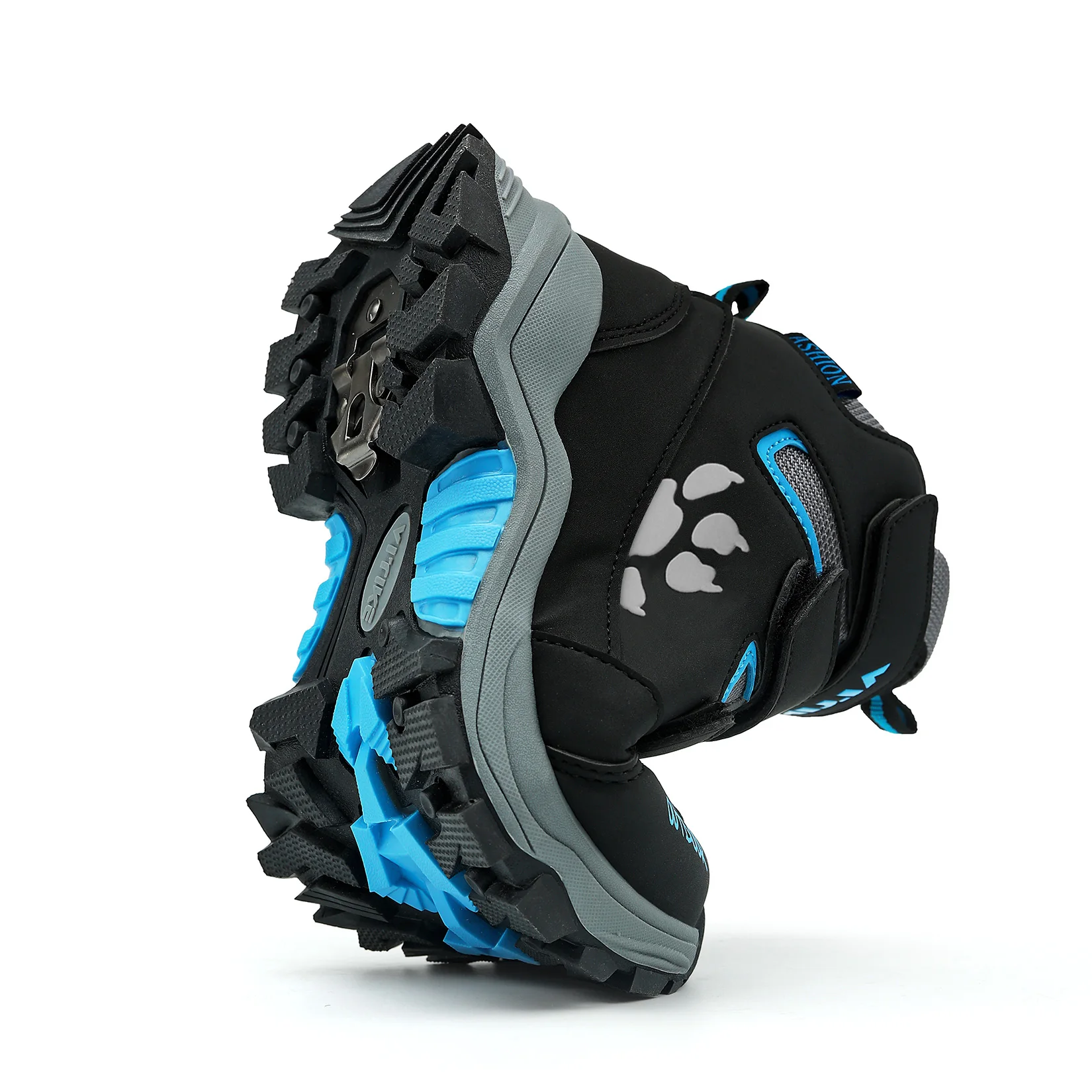 Kids Hiking Boots Outdoor Walking Climbing Sneaker Comfortable Snow Shoes Antiskid Steel Buckle Sole for Boys And Girls