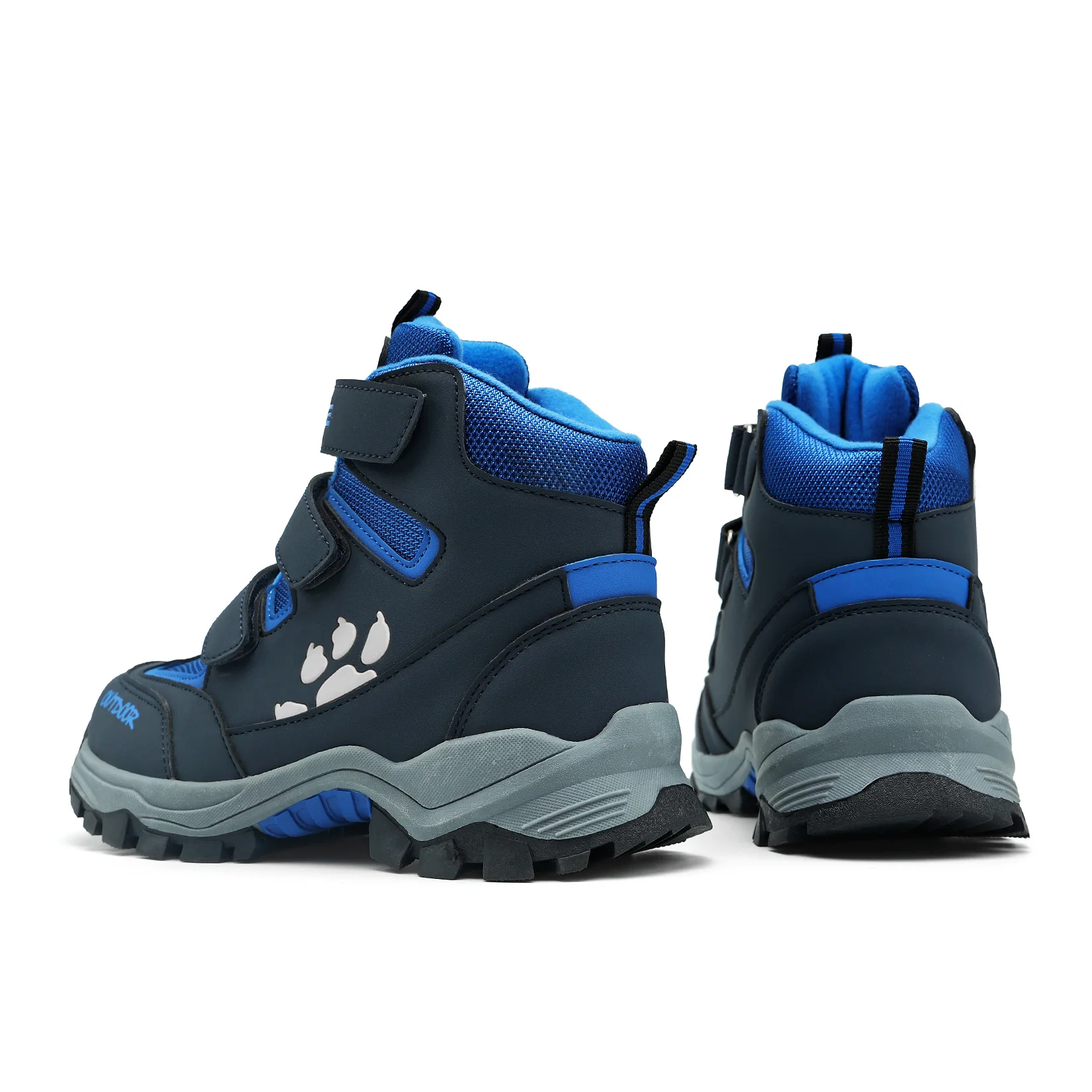 Kids Hiking Boots Outdoor Walking Climbing Sneaker Comfortable Snow Shoes Antiskid Steel Buckle Sole for Boys And Girls