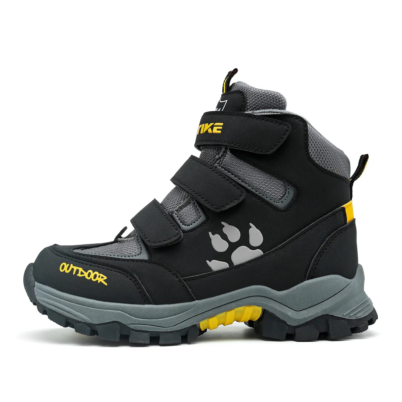 Kids Hiking Boots Outdoor Walking Climbing Sneaker Comfortable Snow Shoes Antiskid Steel Buckle Sole for Boys And Girls