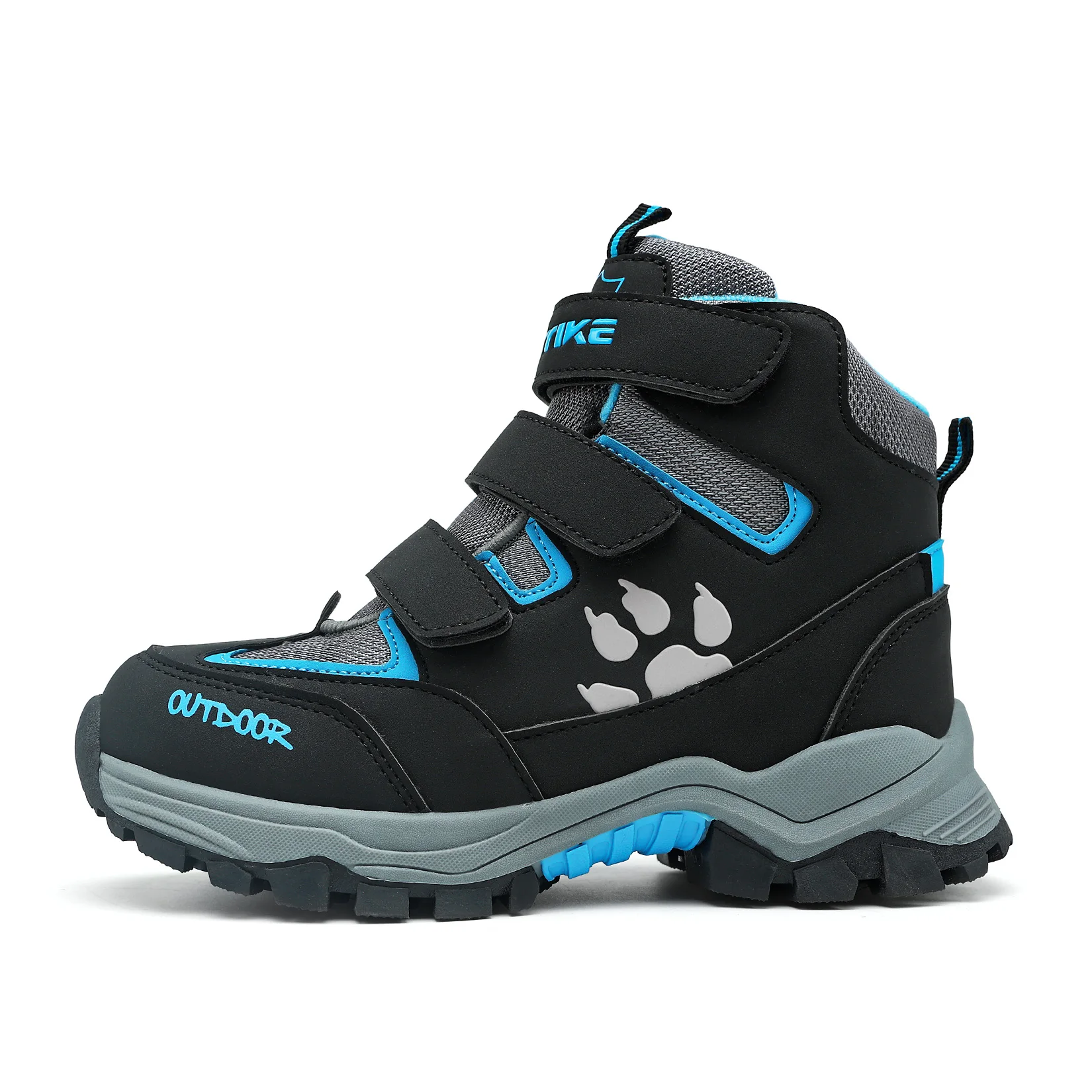 Kids Hiking Boots Outdoor Walking Climbing Sneaker Comfortable Snow Shoes Antiskid Steel Buckle Sole for Boys And Girls
