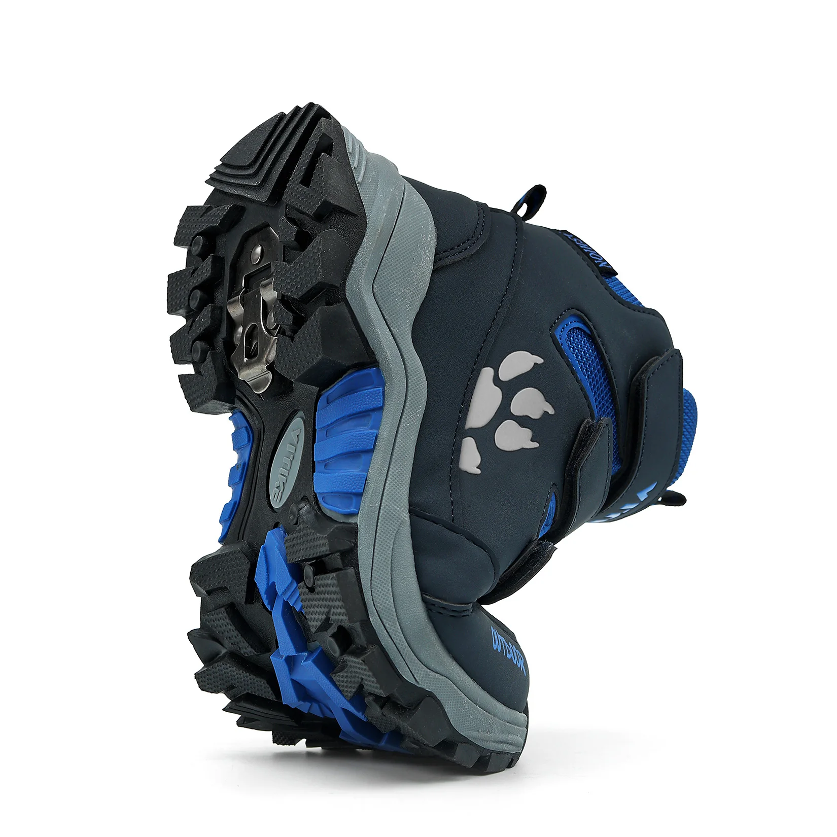 Kids Hiking Boots Outdoor Walking Climbing Sneaker Comfortable Snow Shoes Antiskid Steel Buckle Sole for Boys And Girls