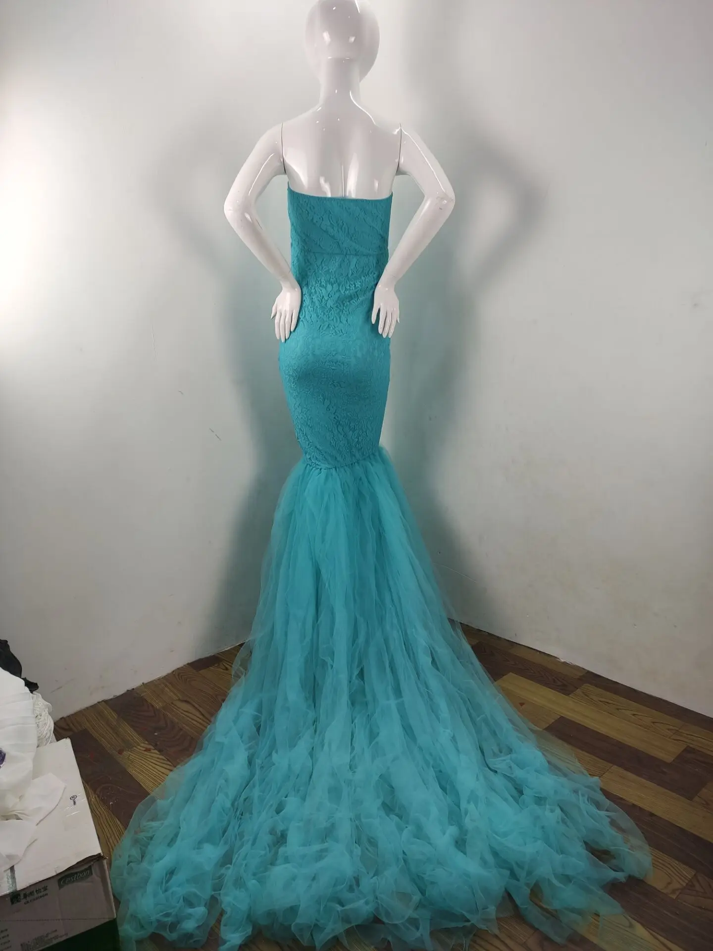 Maternity's Short Sleeve Maternity Gown Lace Maxi Dress Pregnant Women Clothes Photography Pregnancy Dresses for Photo Shoot
