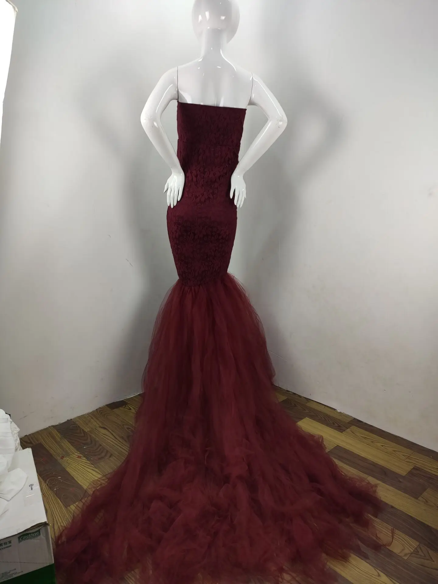 Maternity's Short Sleeve Maternity Gown Lace Maxi Dress Pregnant Women Clothes Photography Pregnancy Dresses for Photo Shoot