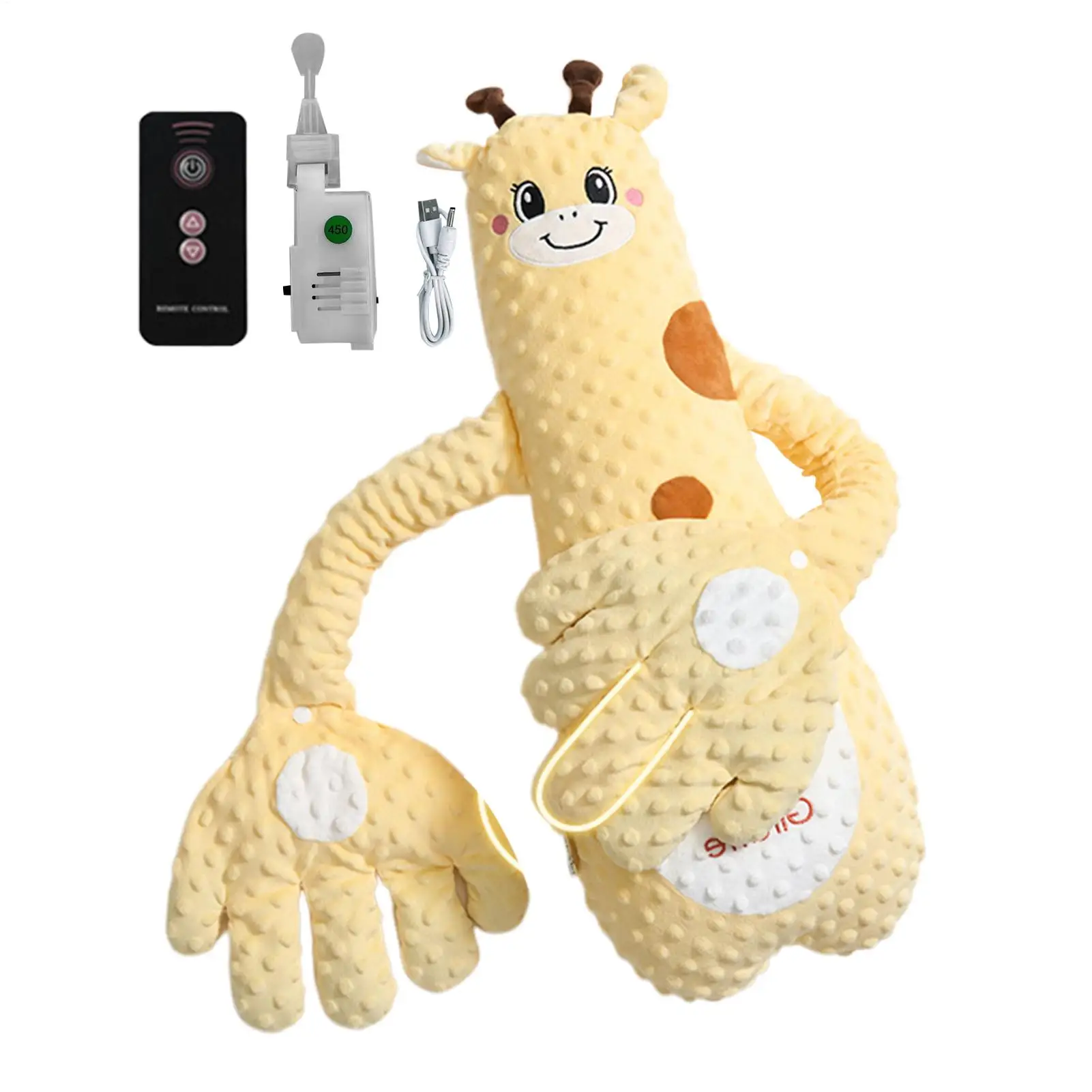 1pc Cartoon Baby Soothing Pillow Remote Control Tapping Soothes Palm Pillow Baby Sleeping Pillow for Newborns Patting Doll