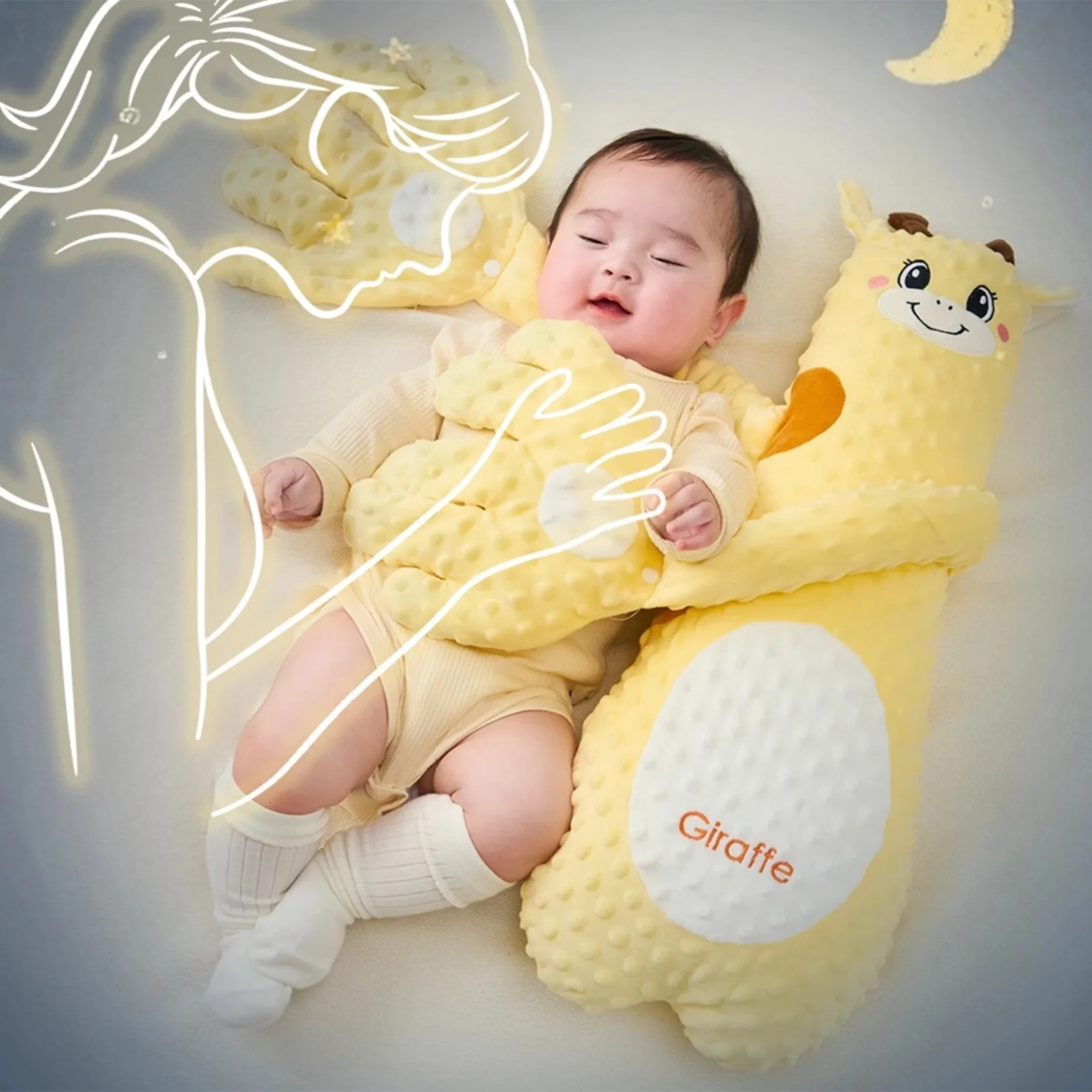 1pc Cartoon Baby Soothing Pillow Remote Control Tapping Soothes Palm Pillow Baby Sleeping Pillow for Newborns Patting Doll