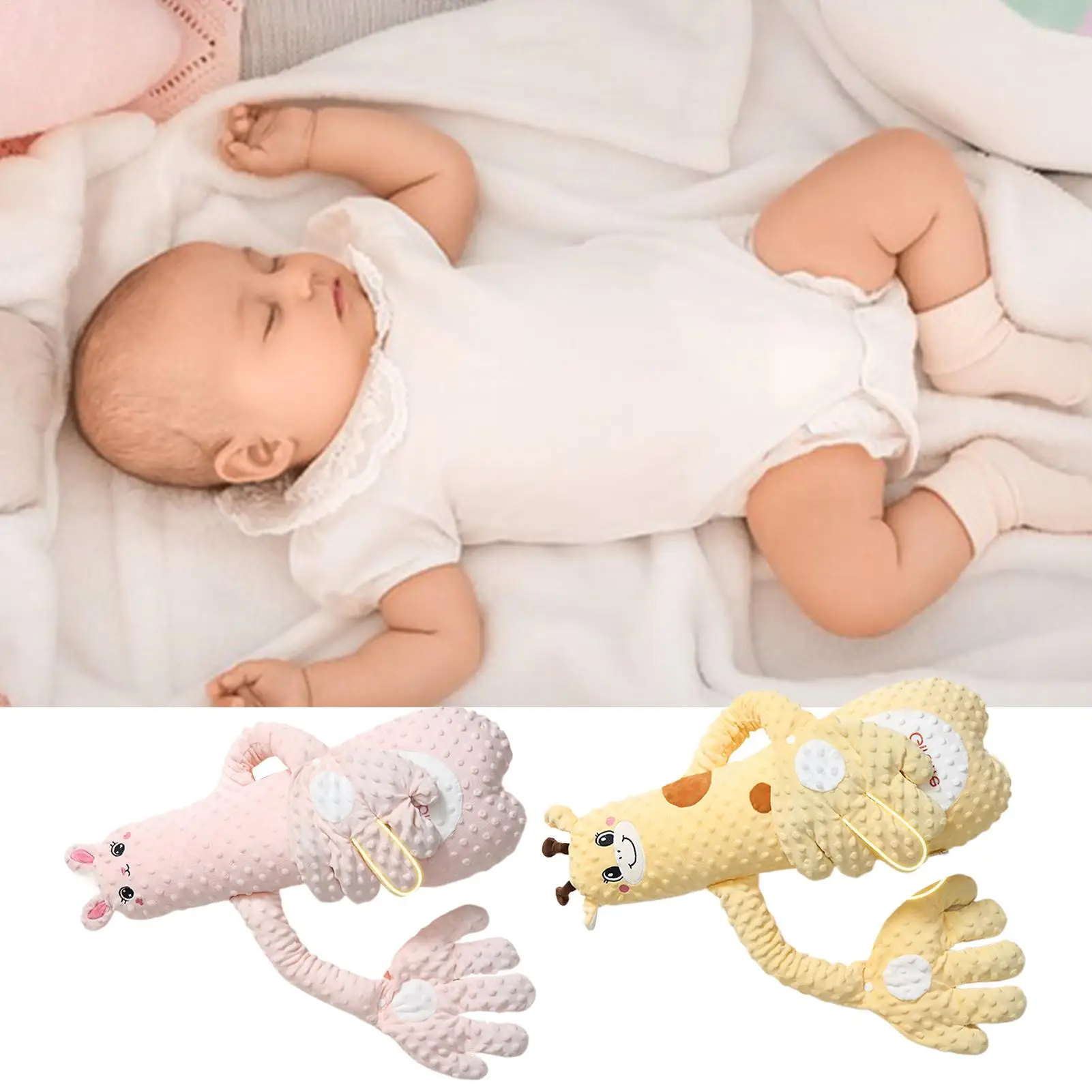 1pc Cartoon Baby Soothing Pillow Remote Control Tapping Soothes Palm Pillow Baby Sleeping Pillow for Newborns Patting Doll