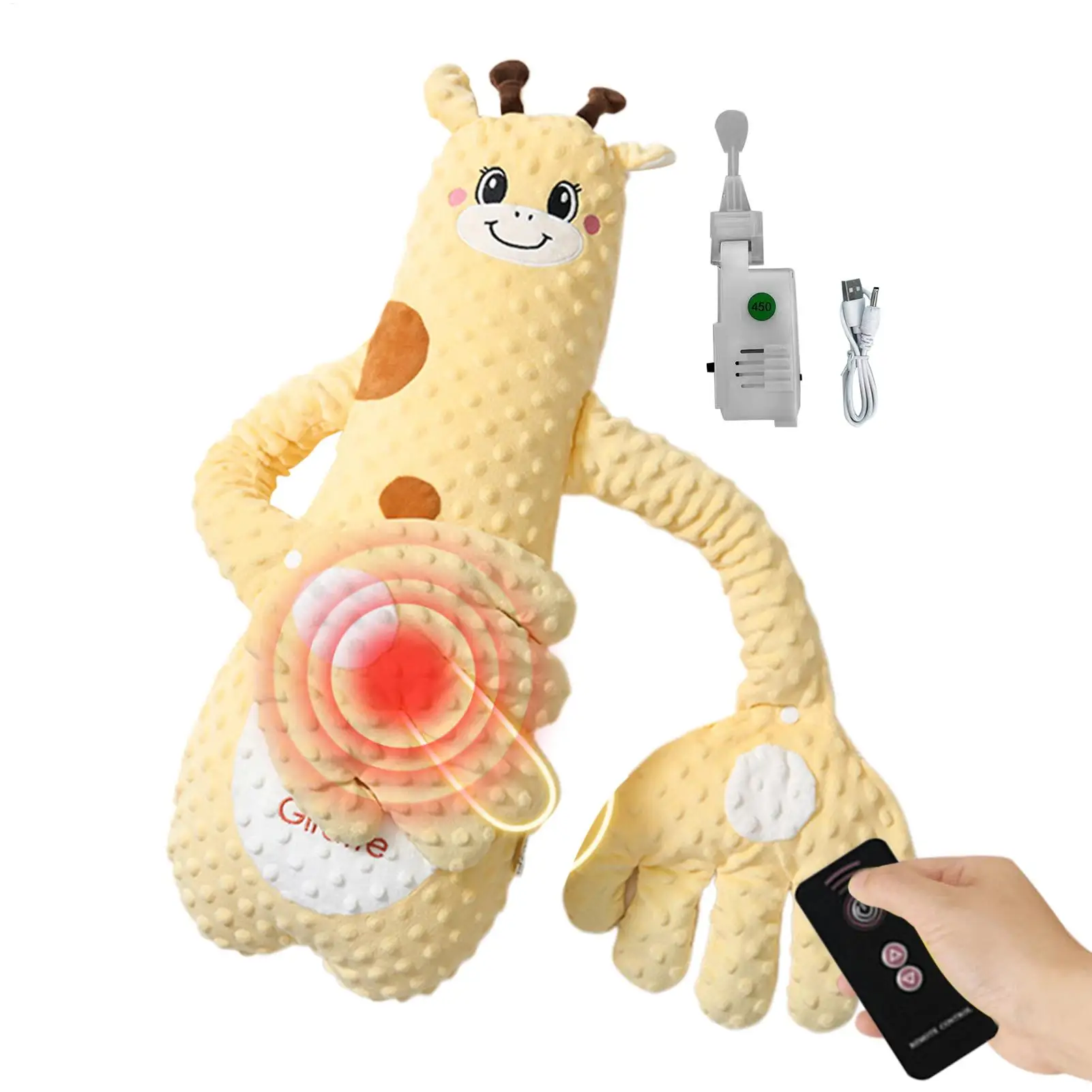 1pc Cartoon Baby Soothing Pillow Remote Control Tapping Soothes Palm Pillow Baby Sleeping Pillow for Newborns Patting Doll
