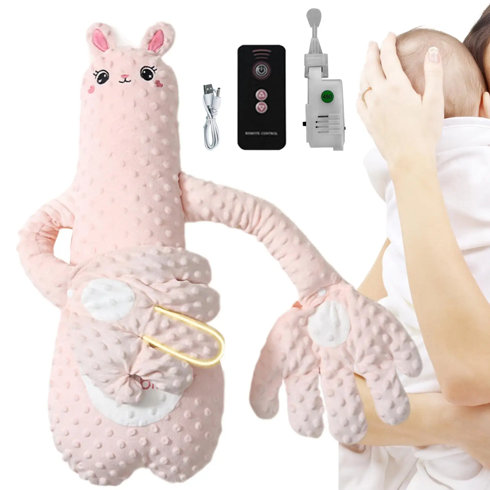 1pc Cartoon Baby Soothing Pillow Remote Control Tapping Soothes Palm Pillow Baby Sleeping Pillow for Newborns Patting Doll