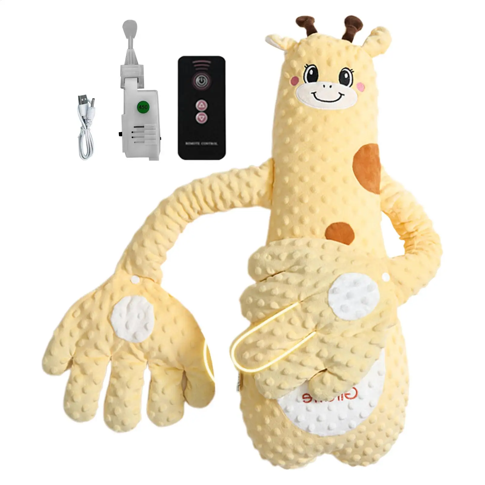 1pc Cartoon Baby Soothing Pillow Remote Control Tapping Soothes Palm Pillow Baby Sleeping Pillow for Newborns Patting Doll