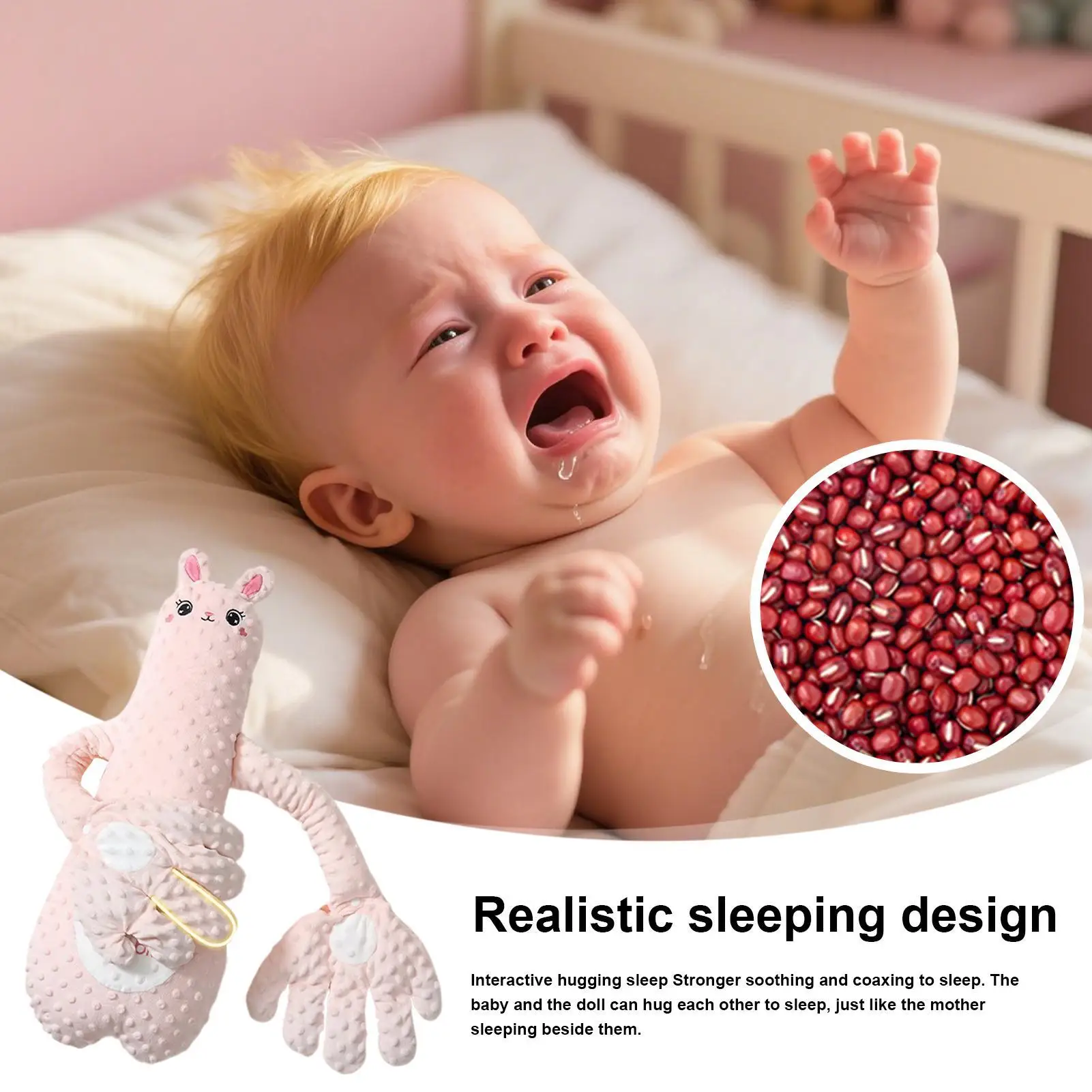 1pc Cartoon Baby Soothing Pillow Remote Control Tapping Soothes Palm Pillow Baby Sleeping Pillow for Newborns Patting Doll