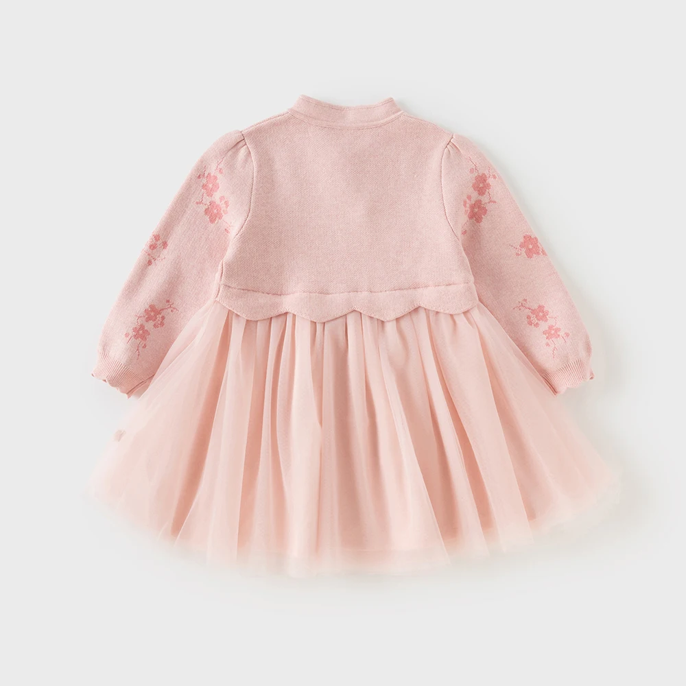 Dave Bella Princess Dress for Girls Baby Autumn Winter Children 's Long Sleeved Charm Gentle Cute Floral Dress Party DB4254522