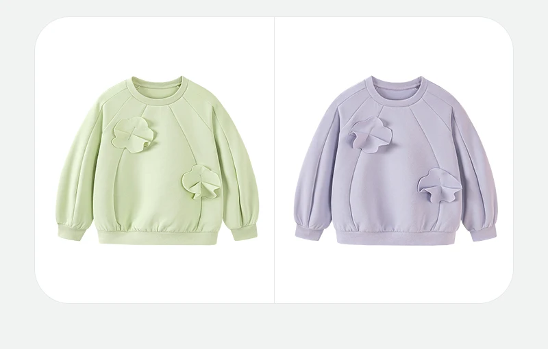 Mini Bala Girls' Sweatshirt 2025 New Spring Children Long Sleeve Baby Top
