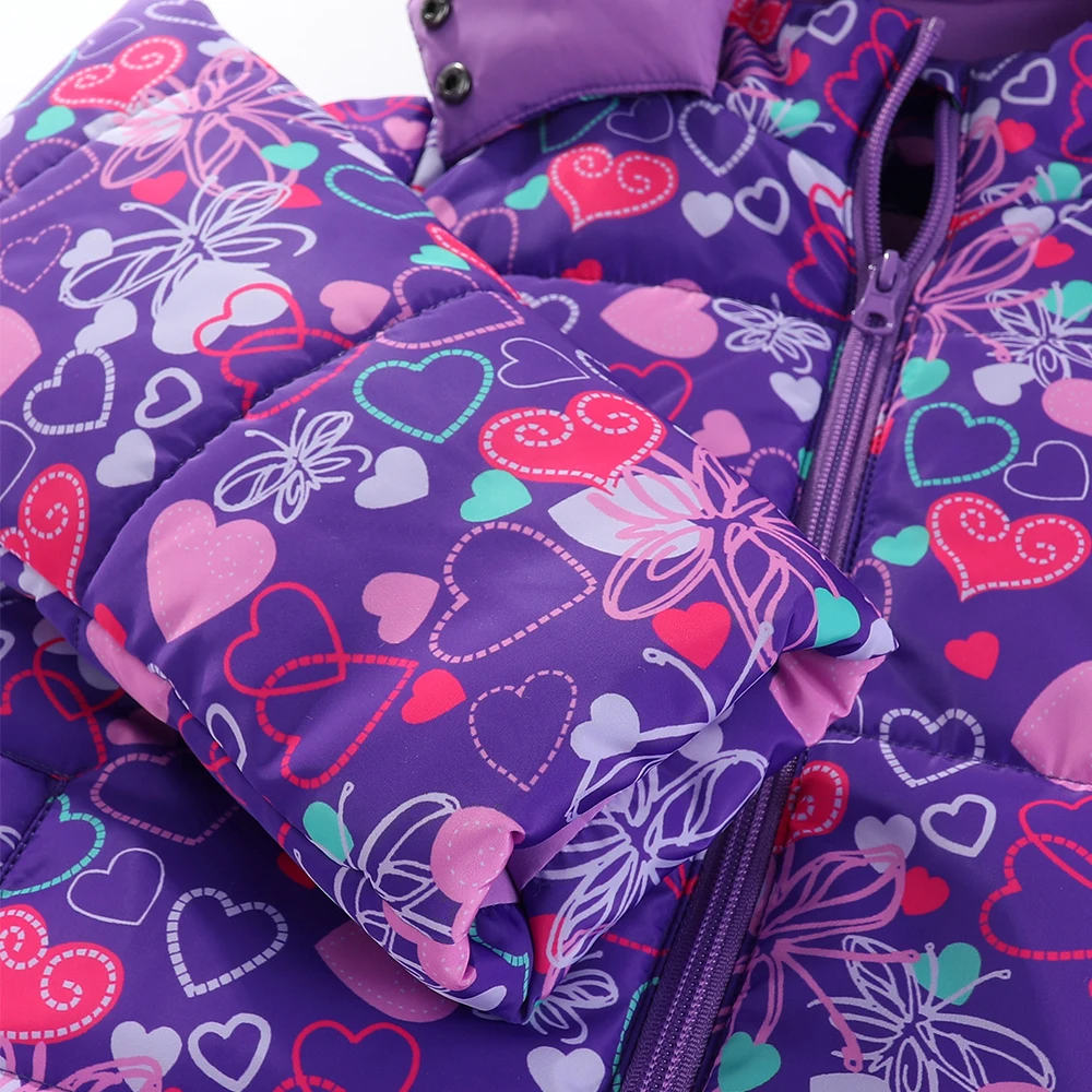 4-8T Kids Girls Ski Suits Hooded Snowboard Coats Children Winter Warm Pant Outdoor Sportwear Thick Cotton Snowboard Skiing Suit