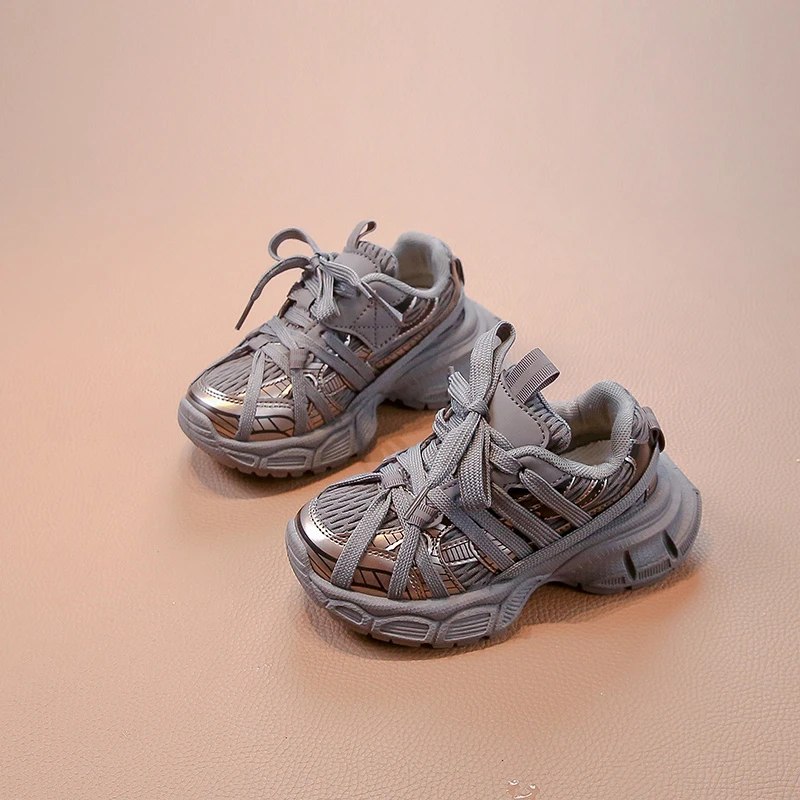 Children's Sneakers Chunky 2024 New Girls Basketball Shoes Fashion Versatile Kids Causal Boys Sports Shoes for School Breathable