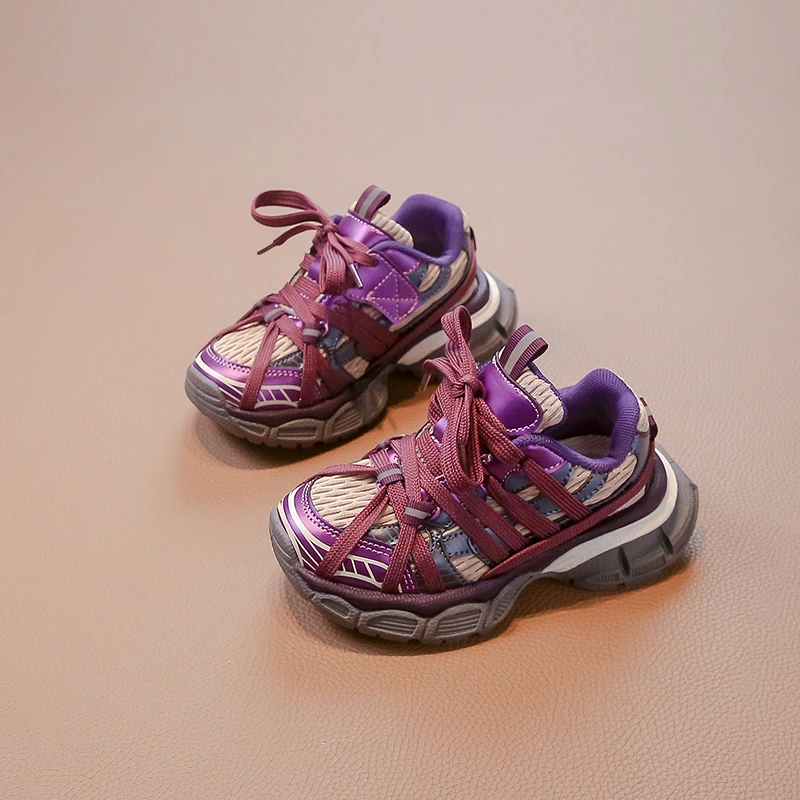 Children's Sneakers Chunky 2024 New Girls Basketball Shoes Fashion Versatile Kids Causal Boys Sports Shoes for School Breathable