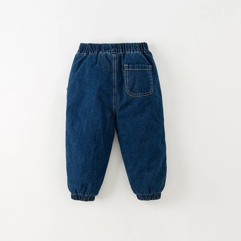 Dave Bella Children's Pants 2023 New Autumn Winter Boys Cowboy Cool Casual Fashion Loose Warm Party Outdoor Sport DB4237992