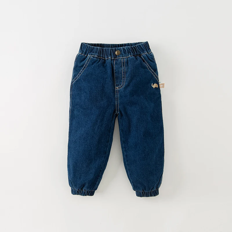 Dave Bella Children's Pants 2023 New Autumn Winter Boys Cowboy Cool Casual Fashion Loose Warm Party Outdoor Sport DB4237992
